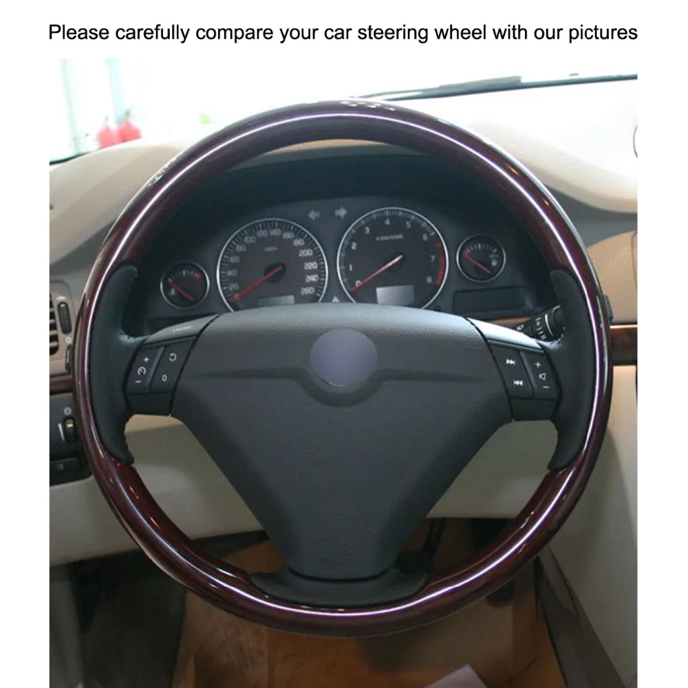 Искусственная кожа ручной работы для Volvo S80 2004 2005 XC70 2007 аксессуары|Чехлы на руль| |