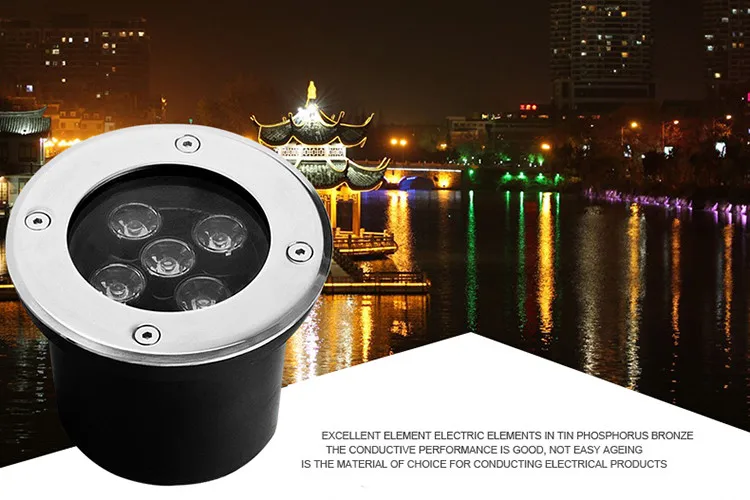 Уличный светодиодный подземный светильник 3 Вт 12 В DC RGB IP68 утопленный напольный светильник AC85-265V сада, сада, двора, пейзажа, подземный светильник ing