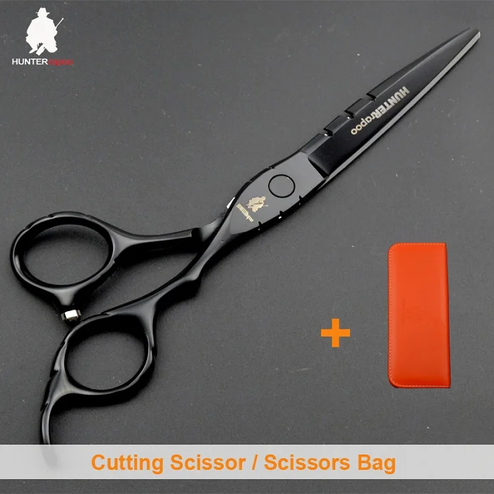 cut scissor with bag 30% скидка 6 дюймов профессиональные ножницы для стрижки волос для парикмахерских салонов черная краска Парикмахерские Ножницы Парикмахерская продукция HT9153 - Цвет: cut scissor with bag