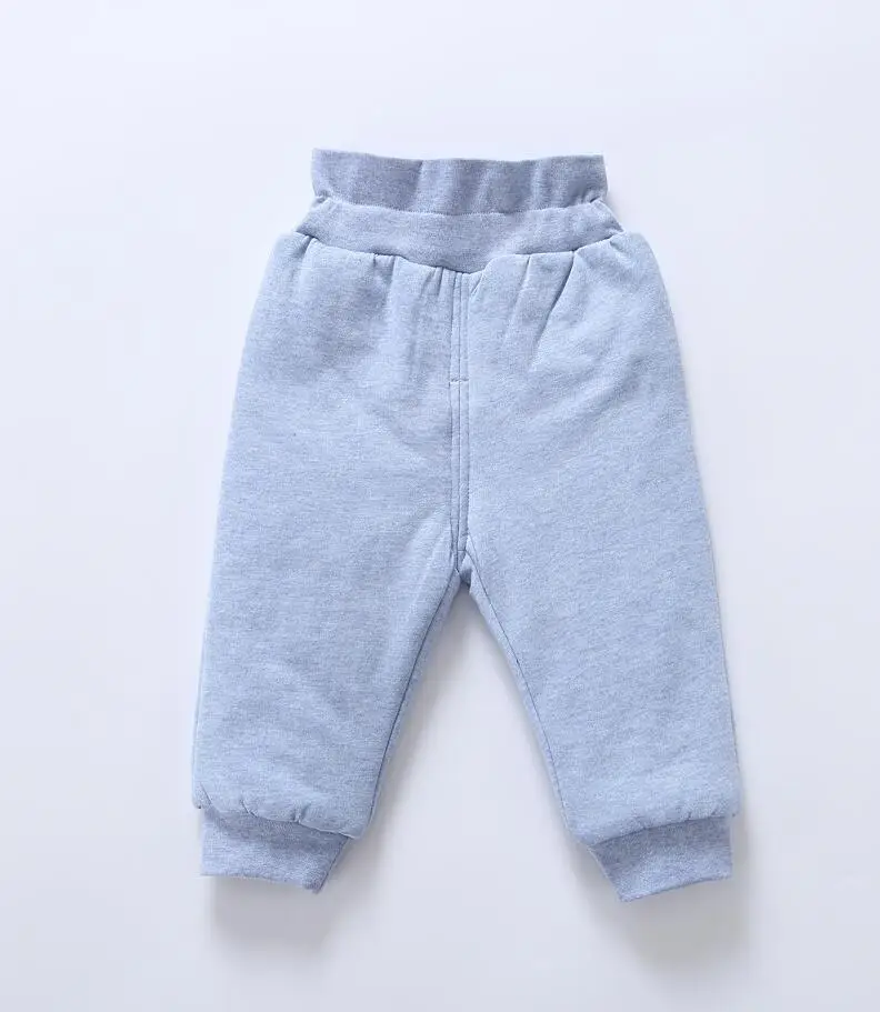 melange blue Детская одежда зимние теплые штаны для малышей одежда из хлопка для маленьких мальчиков и девочек детские брюки стеганые штаны с высокой талией для малышей - Цвет: melange blue