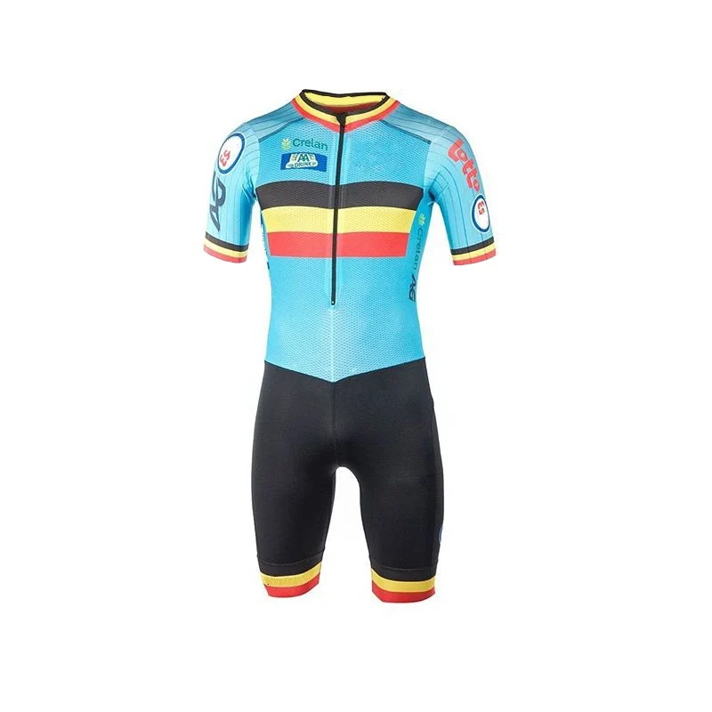 short sleeve Pro Team Belgium, летние велосипедные майки, облегающие костюмы с бельгийским флагом, велосипедные боди, MTB Ropa Ciclismo, велосипедный Майо, гелевая подкладка - Цвет: short sleeve