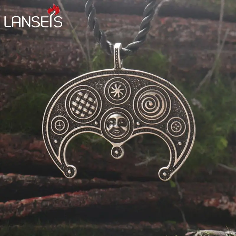 Женское Ожерелье lanseis 10 шт. славянское ожерелье Lunula норвежский кулон ювелирные