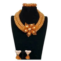 4ujewelry dubai gold jewelry sets for women knit bridal necklace set of beads brand new bead necklace nigerian free shipping