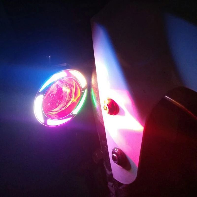 2 шт. светодиодная фара для мотоцикла вождения U7 5 видов цветов ангельский глаз 12 В