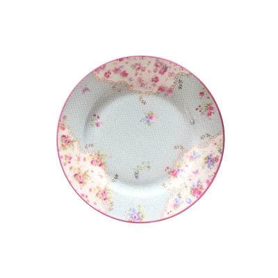 B 8 inch 8 дюймов/10 дюймов модные пасторальные костяного фарфора тарелки и тарелки для торта Кондитерские поднос для фруктов фарфоровая посуда для стейка обеденная тарелка - Цвет: B 8 inch