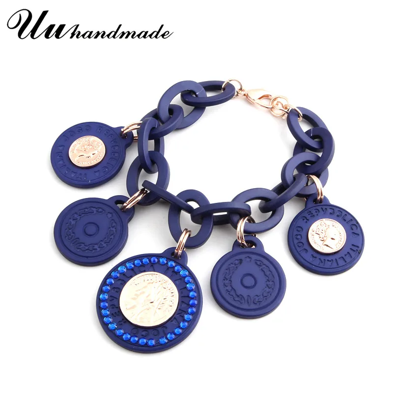 Акриловый браслет, браслеты для женщин, pulseira feminina pulseras bileklik pulseiras, очаровательный браслет, богемные ювелирные изделия mujer - Окраска металла: Blue 02