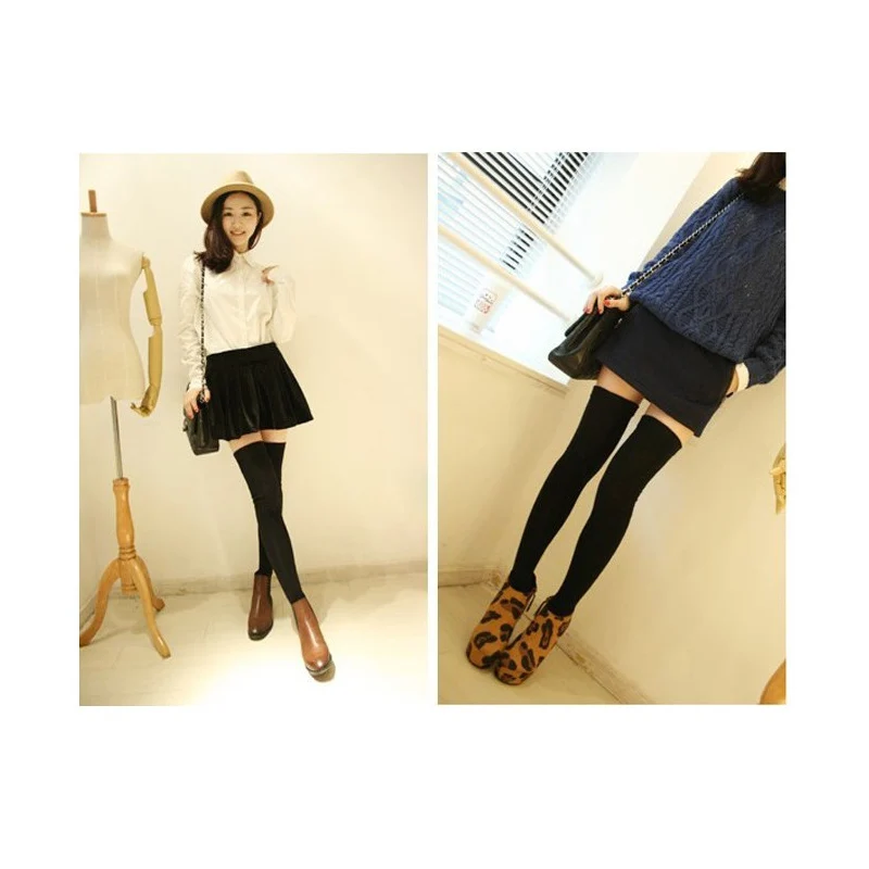 Горячая новинка, модные сексуальные хлопковые Гольфы выше колена, высокие чулки, тонкие черные, серые, белые Высокие гольфы, Прямая поставка