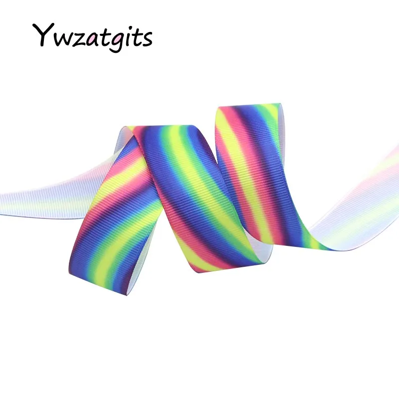 Ywzatgits 2y/5y/6y 10/25/40 мм Радуга Цвет корсажные ленты для самостоятельного изготовления обрезанная лента для упаковки швейная фурнитура YS0304