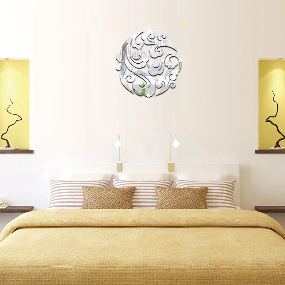 Зеркальные Акриловые Настенные 3d-наклейки сделай сам креативные