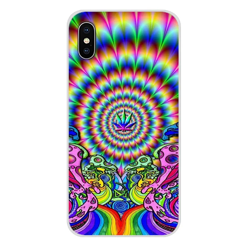 Художественный постер Psychedelic Ganja Pot Leaf для Huawei P8 9 Lite Nova 2i 3i GR3 Y6 Pro Y7 Y8 Y9 Prime 2017 2018 2019