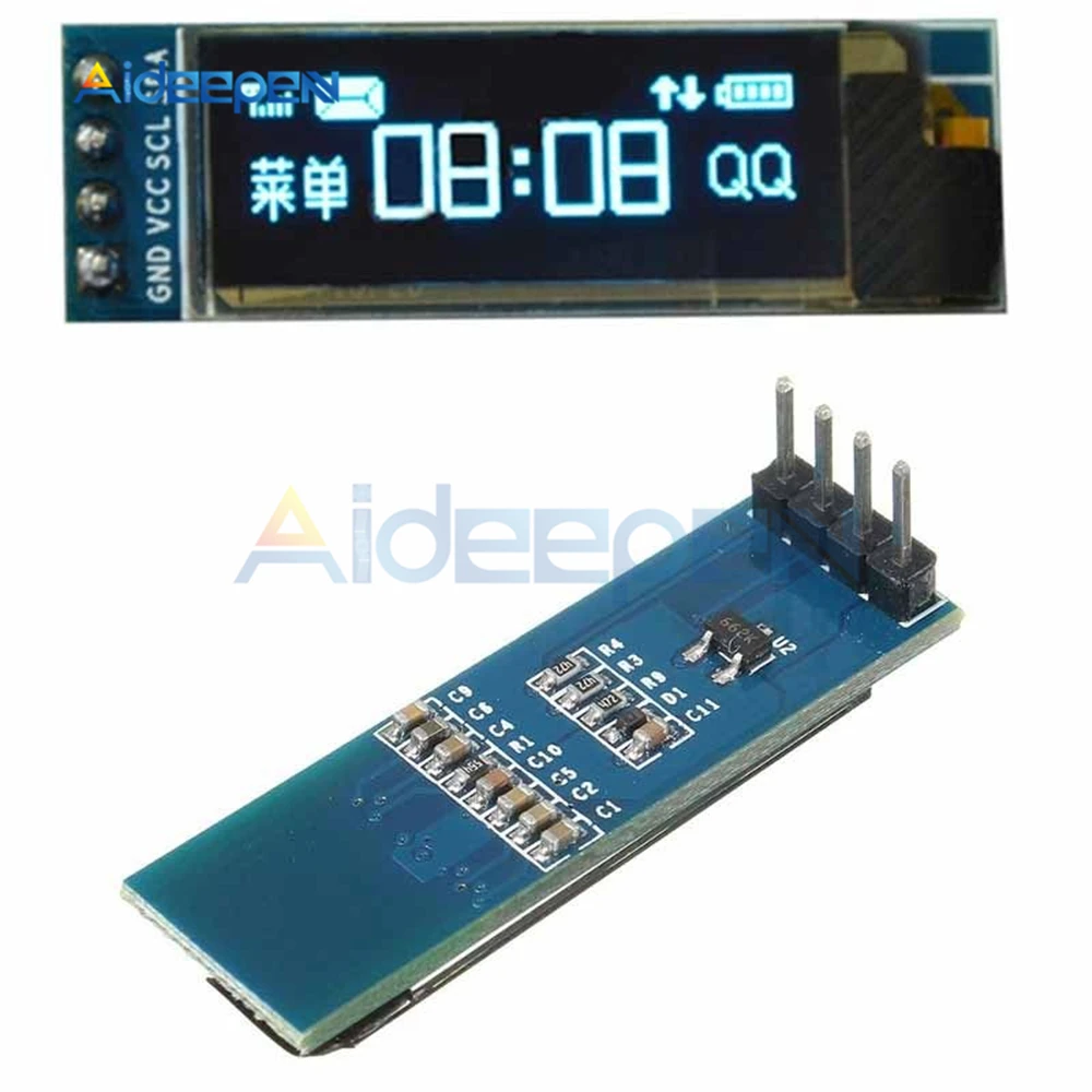 Синий OLED жк дисплей DIY модуль 0 91 дюйма 128x32 IIC I2C SSD1306 драйвер IC DC 3 в 5 для Arduino