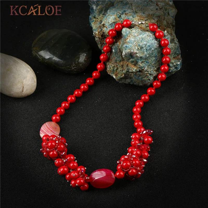 KCALOE женское синее колье массивное ожерелье ювелирное изделие натуральный камень