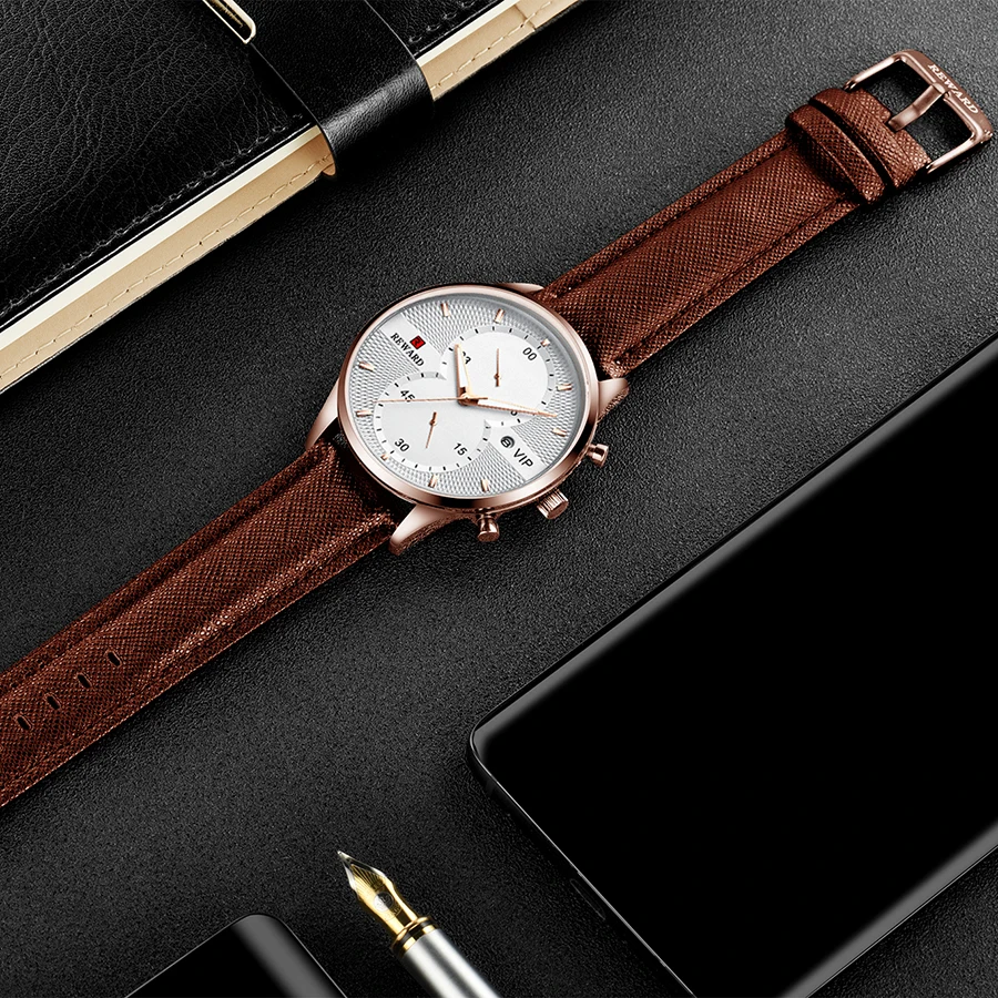 Мужские спортивные водонепроницаемые кварцевые часы с датой мужские