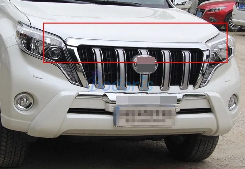 Накладка на переднюю решетку капота для Toyota Land Cruiser 150 Prado LC150 FJ150 2014 2015 2016 2017