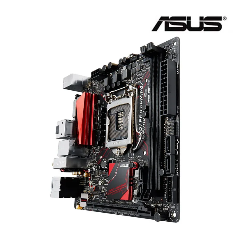 Asus B150I PRO игровая/WiFi/AURA 1151 DDR4 RGB 17*17 мини материнская плата б/у 90% новая|Материнские