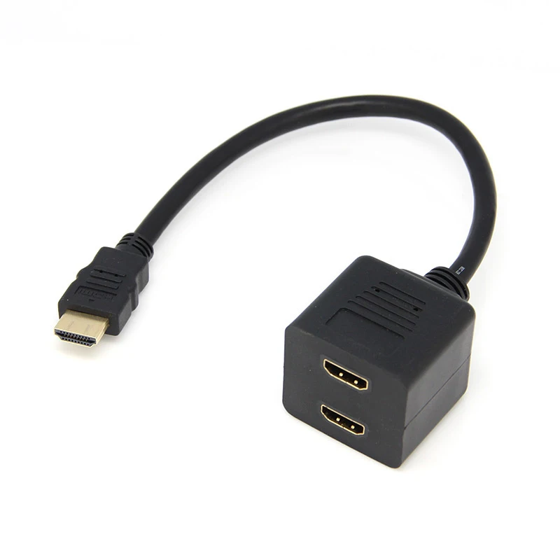 0 3 м 1 HDMI штекер на 2 гнезда для HDTV/DVD/для PS3 или PSP адаптер HDMI|Компьютерные кабели и