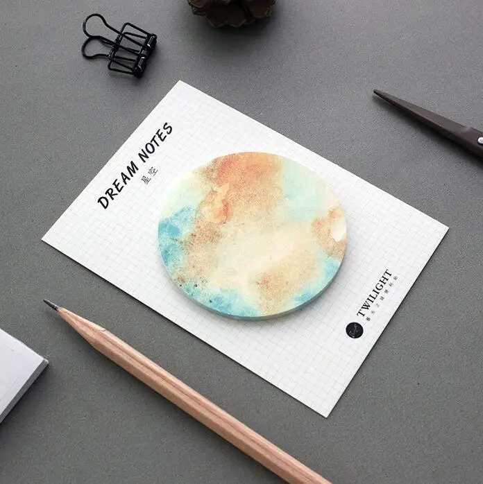 Refreshing Style Natural Dream Series Self-adhesive Memo Pad Sticky Notes Bookmark School Office Stationery Supplies |