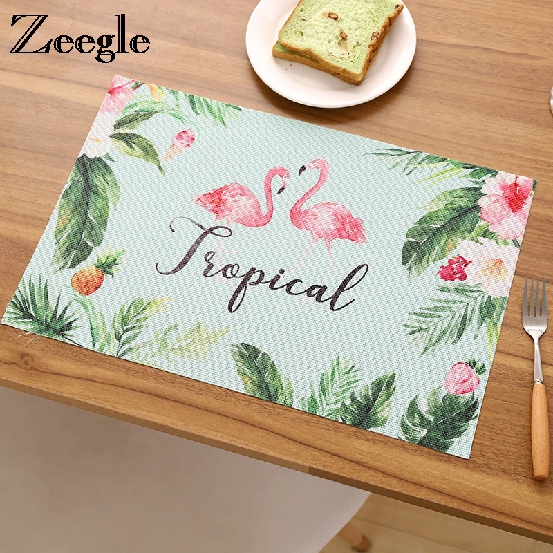 Zeegle салфетки для обеденный стол ПВХ западные колодки непромокаемая