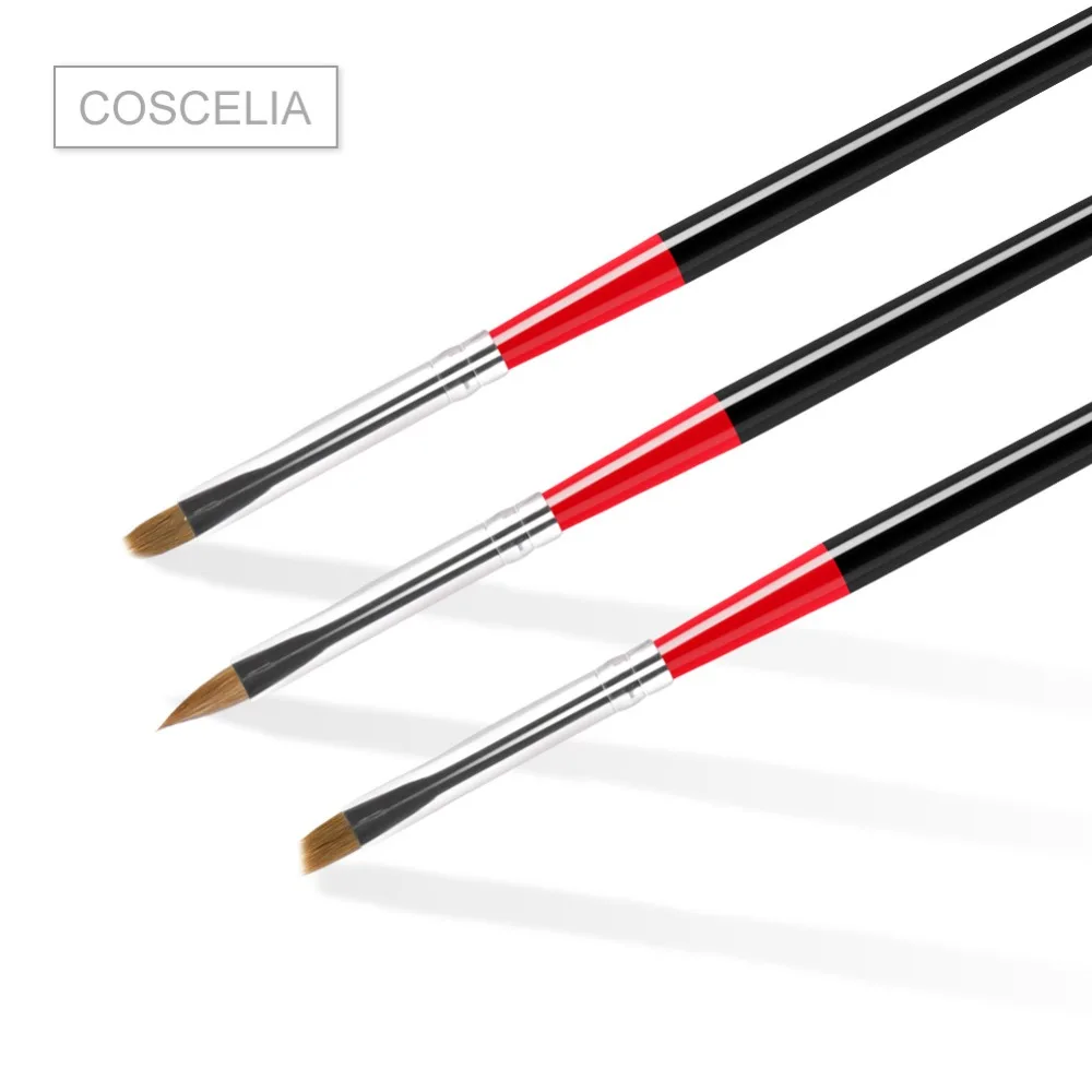 3 шт./компл. Кисти для маникюра ногтей Кисть кисти гель керамики Инструменты Набор инструментов для моделирования Керамика инструменты Живопись тонирующие наклейки для кисти