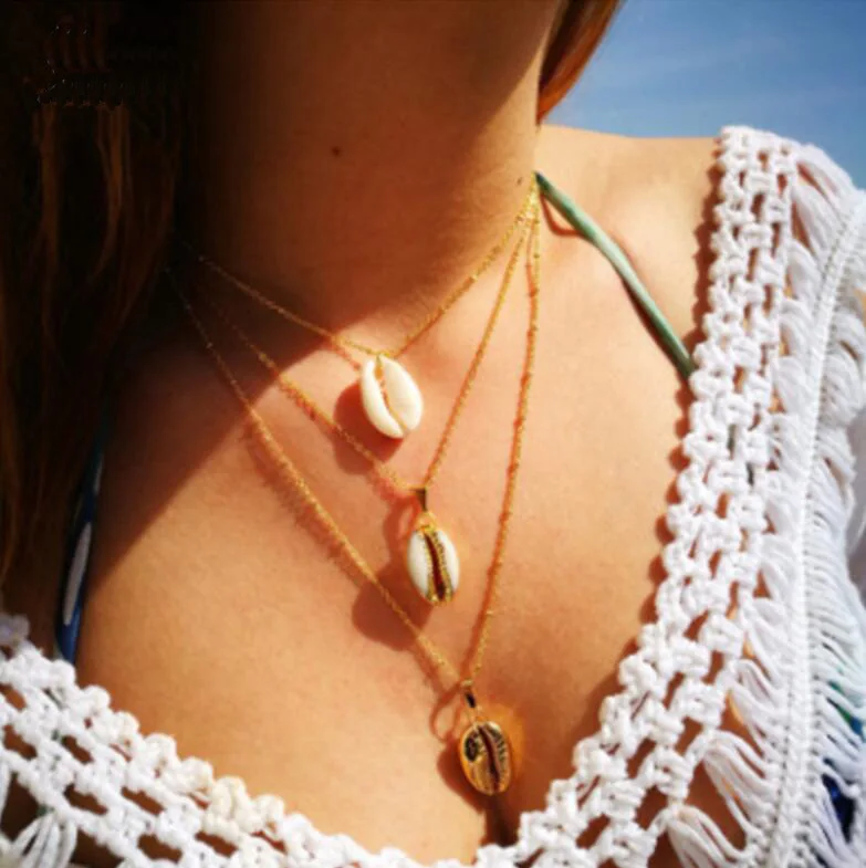 Богемные многослойные ожерелья для женщин и девушек креативный Модный золотой