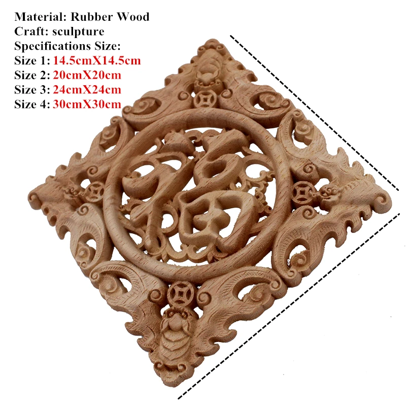 VZLX креативная резьба по дереву Европейский цветочный узор патч мебель дверь