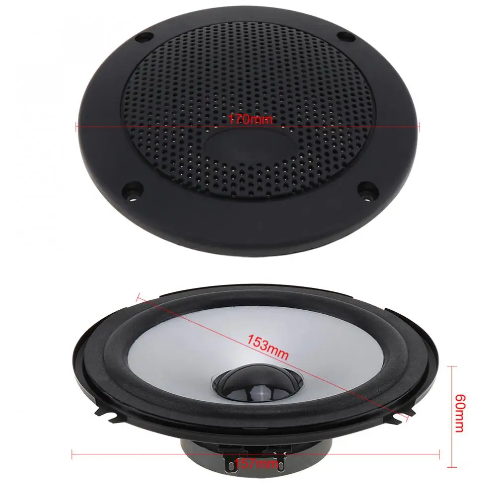 Универсальный 2 шт 6 дюймов 120 Вт автомобильный HiFi коаксиальный динамик 2-Way 2 голосовой автомобильный Автомобильный аудио стерео динамик громкий динамик