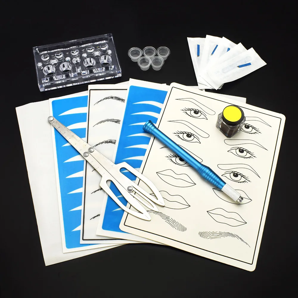 3D набор инструментов для практики татуажа бровей микроблейдинга|Наборы татуажа|