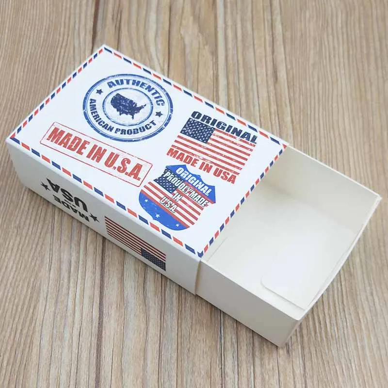 box as pic 5 шт в партии мульти дизайн Веселые новогодние подарки посылка слайд-box старинный крафт Diy ручной работы спасибо конфеты/коробки для свадебных сувениров - Цвет: box as pic