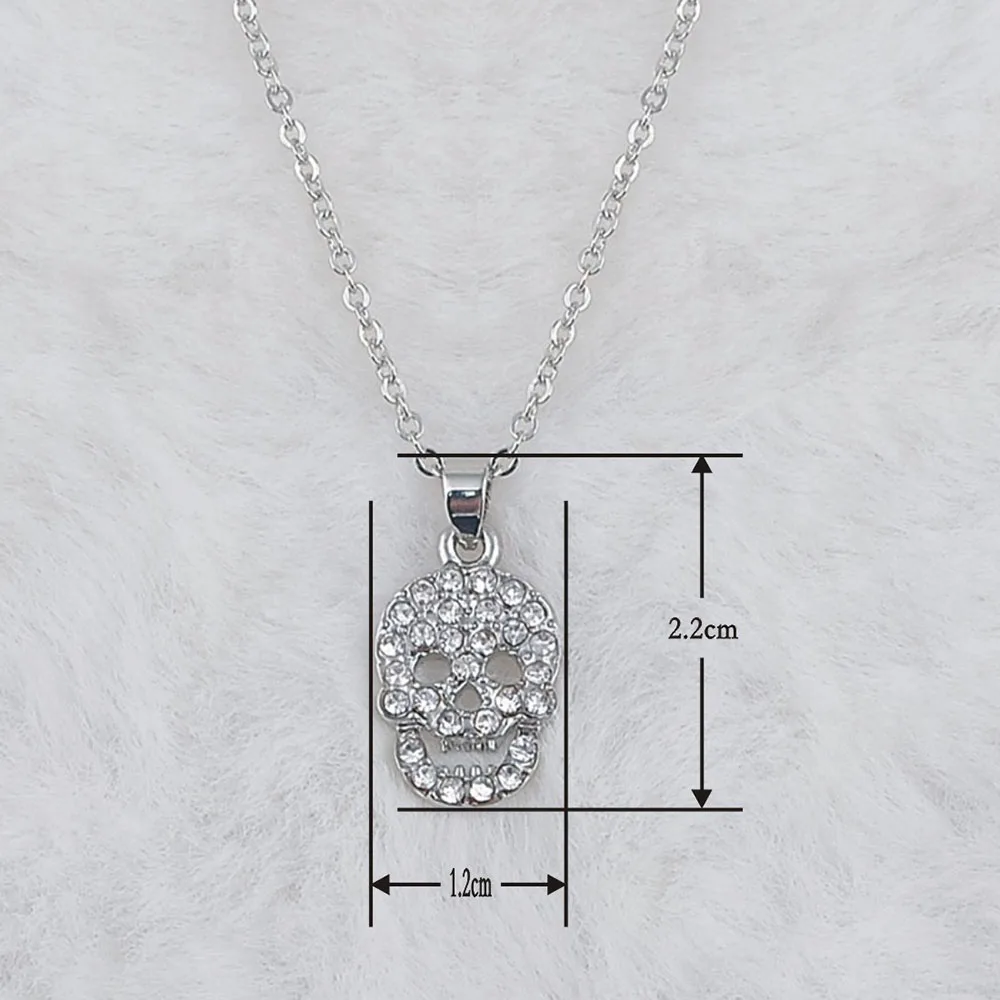 Панк Стиль Мужчины Женщины ожерелье из нержавеющей стали готические Стразы