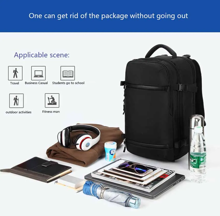 OZUKO мульти-функциональный Для Мужчин's Backpack17 и 20 дюймов ноутбук Рюкзак Школьная Сумка Большой Ёмкость дорожные сумки Повседневное мужской Mochila