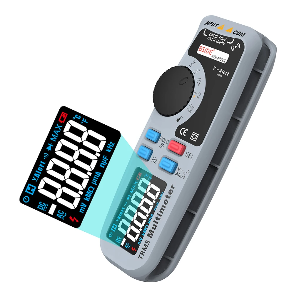 Цифровой мультиметр 6000 отсчетов мини мультитестер вольтметр Омметр измеритель