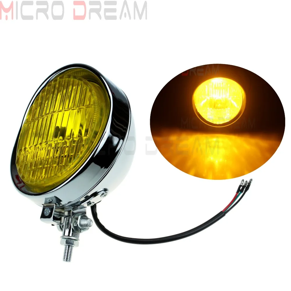 Хромированная 5 ''винтажная мотоциклетная фара 12v H4 Roadster универсальная для Harley