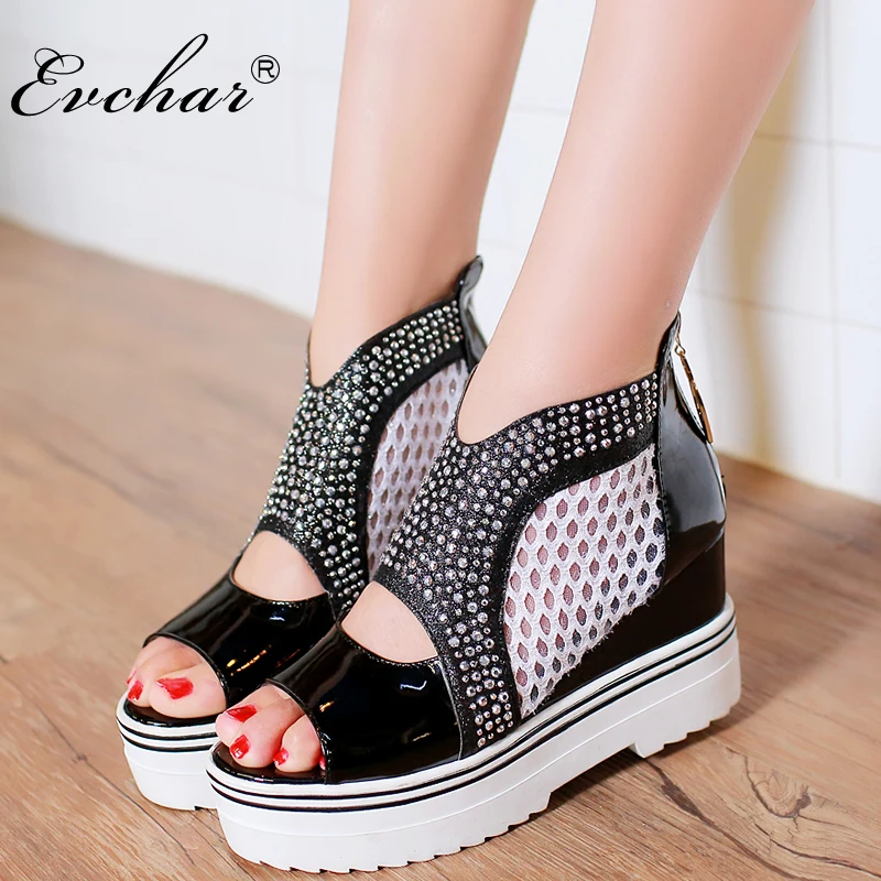 EVCHAR/новые женские Босоножки Летние босоножки в сдержанном стиле с открытым