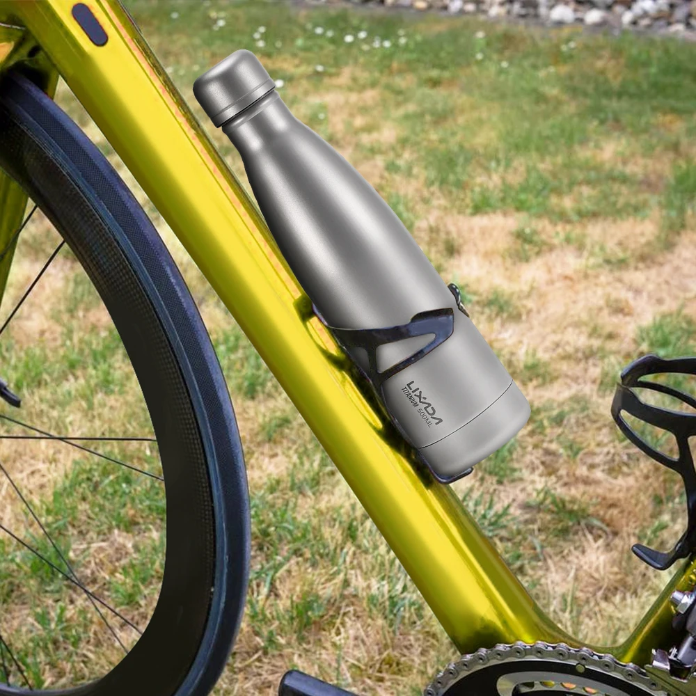 Lixada 500 мл Титан бутылка для воды с двойными стенками вакуумной Спорт на открытом