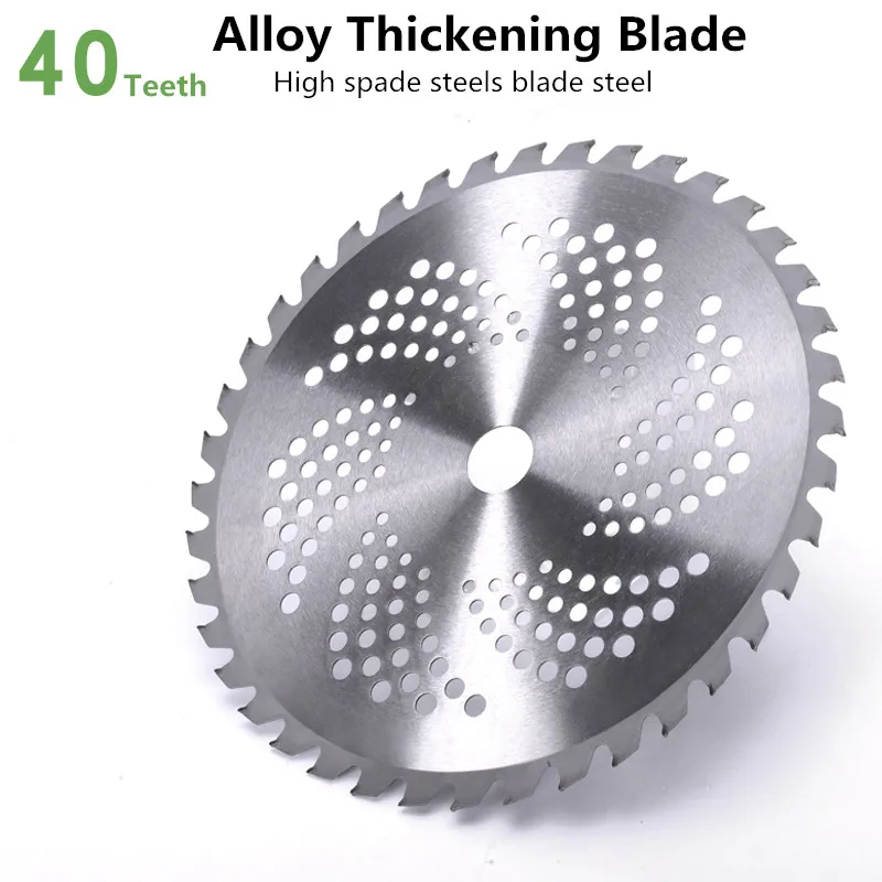 40t alloy blade Долговечная 40/60 зубчатая марганцевая сталь/Сменное лезвие для газонокосилки, газонокосилка Циркулярный резак для травы, щетка для пилы, лезвие для резки травы, дерева - Цвет: 40t alloy blade