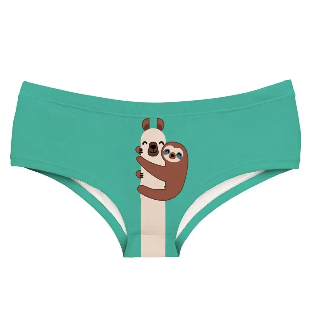 55062 LEIMOLIS LLAMA sluth FRIENDS забавные сексуальные трусики с принтом женские kawaii милое нижнее белье пуш-ап трусы женское белье стринги - Цвет: 55062