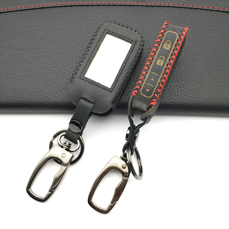 Leather Case Key Cover For Starline E90 E63 E91 E61 E95 E66 E60 LCD Two Way Car Alarm Remote Keychain Transmitter | Автомобили и