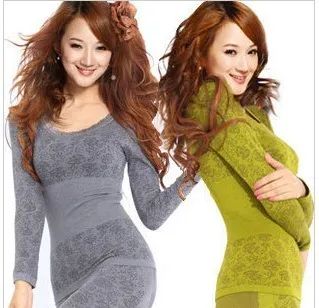 

2013 hot selling Beam waist seamless body underwear female model body thermal underwear basic BEST underwear