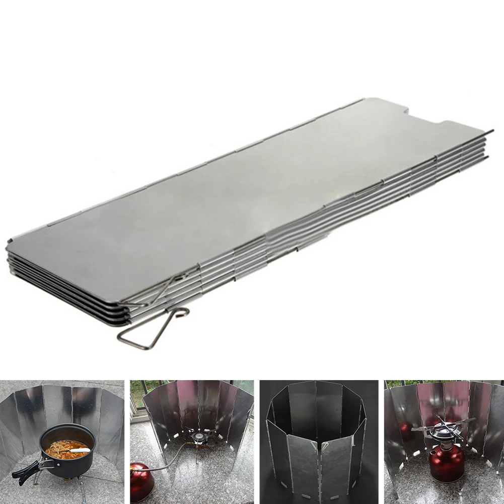 10 пластин Сложите Открытый походная плита ветрозащитный экран плиты Экран