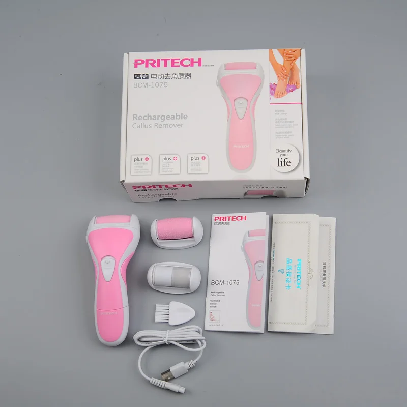 Электрическая пилка для ног PRITECH аппарат педикюра и удаления омертвевшей кожи с