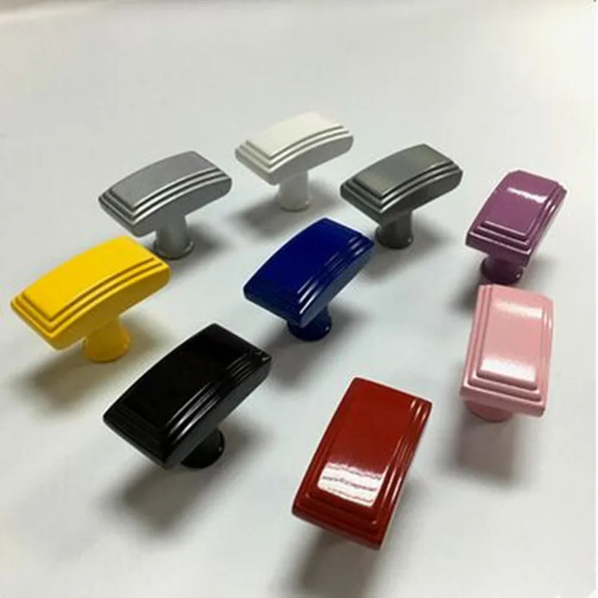 Ручки для ящиков и шкафов белые черные красные синие желтые розовые фиолетовые