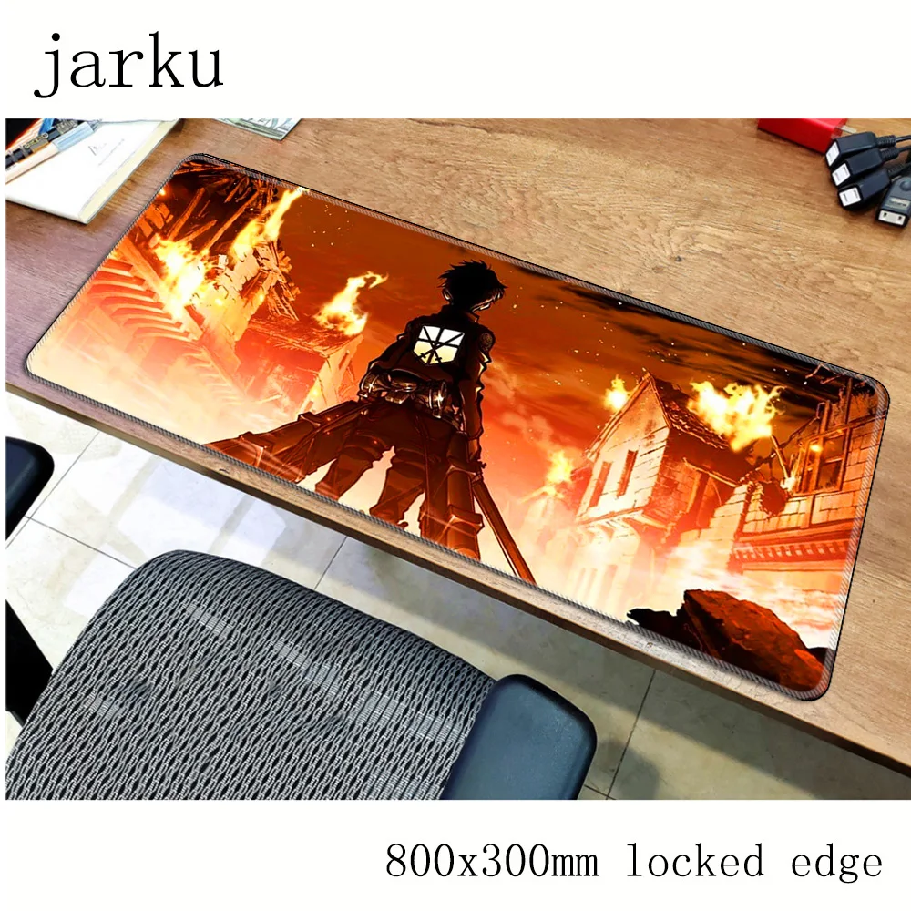 Гелевый коврик для мыши Attack on Titan аксессуары геймеров 800x300 мм notbook большой игровой