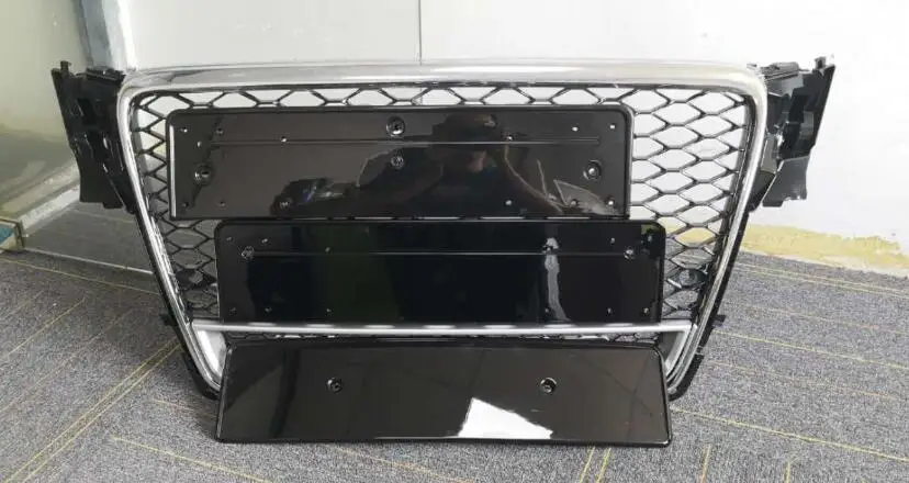 Chrome frame A5 Q стиль Передняя сотовая сетка Передняя решетка решетки для Audi A5 S5 RS5 Sline 2007-2011 - Цвет: Chrome frame