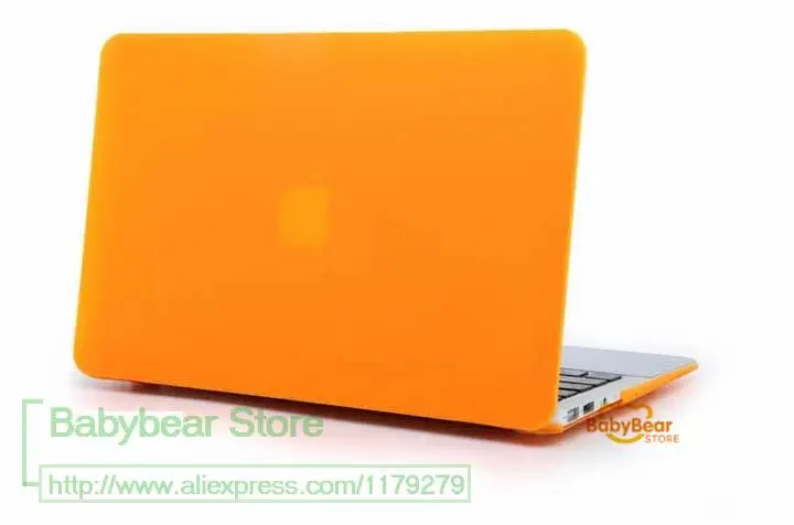 orange 3в1 матовый прорезиненный чехол-накладка для Mac book Pro retina 13 15 Air 11 12 13 чехол для Macbook Touch bar A1706 A1707 - Цвет: orange