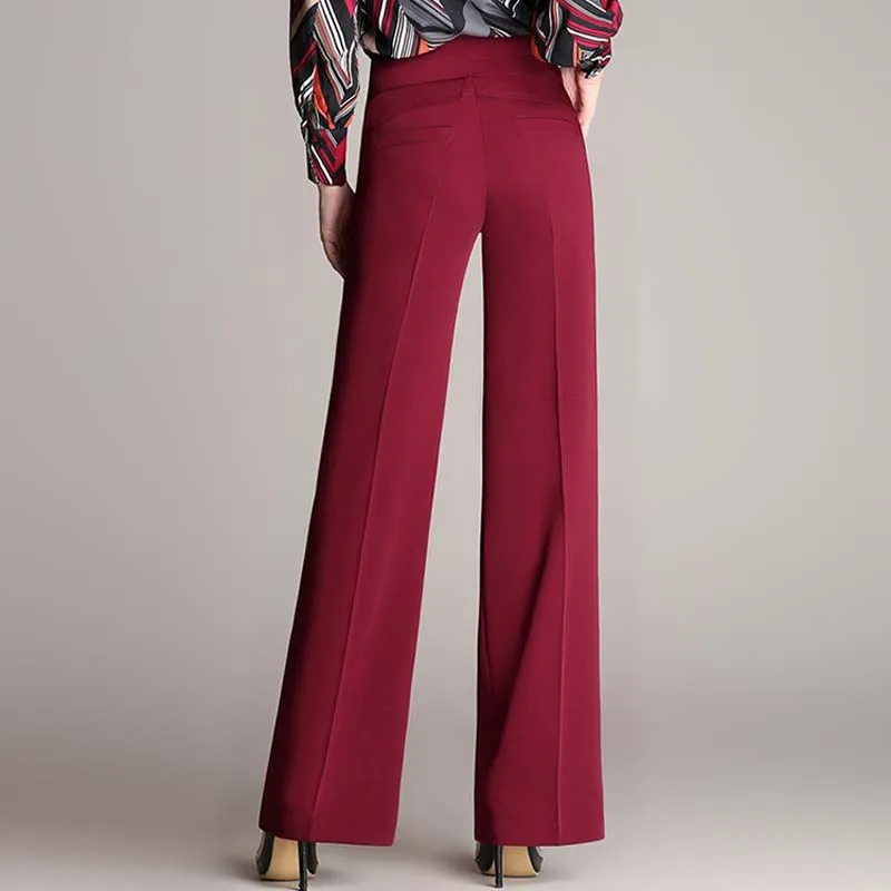 Новые женские повседневные широкие брюки с широкими штанинами Сезон весна осень