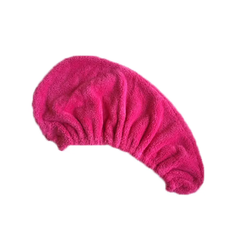 rose Abrrlo, 6 цветов, шапка из микрофибры для сушки волос, коралловый бархат, быстрая сушка, тюрбан, супер абсорбент, Женская утолщенная накидка, банное полотенце для волос, Butto - Цвет: rose