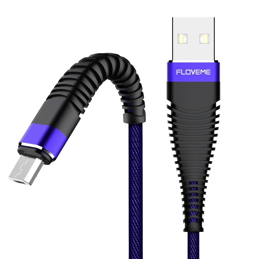 Blue Color FLOVEME Micro USB кабель для быстрой зарядки для samsung S6 huawei microusb Micro USB кабель для Xiaomi Redmi Note 5 кабель для передачи данных - Цвет: Blue Color