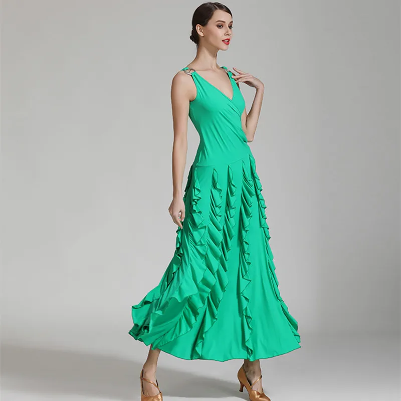 Красное платье для танго Дешевое бальной комнаты стандартные женские