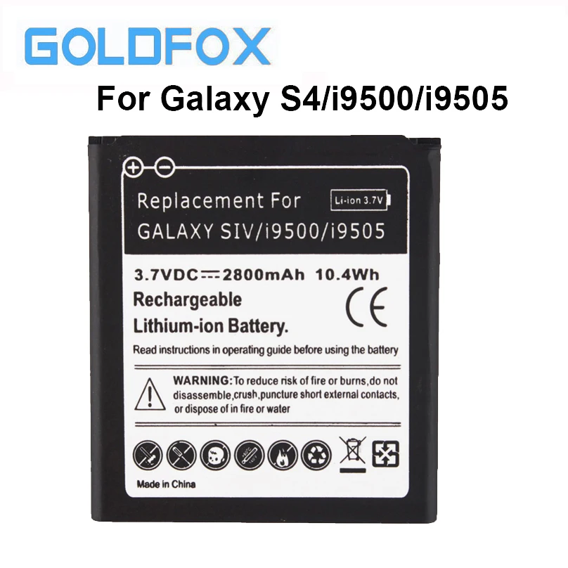 1 шт. 2800 мАч сменная батарея батареи для мобильного телефона Samsung Galaxy S4 SIV i9500 I9508 I9505