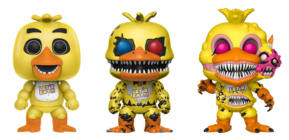 2 шт./компл. Five Nights At Freddy's» «пять ночей у Фредди» Игрушки FNAF ПВХ фигурки Куклы Бонни и Чика Фокси» из мультфильма для мальчика, с принтом Фредди 5 Fazbear кукол с принтом "Кошмар медведь